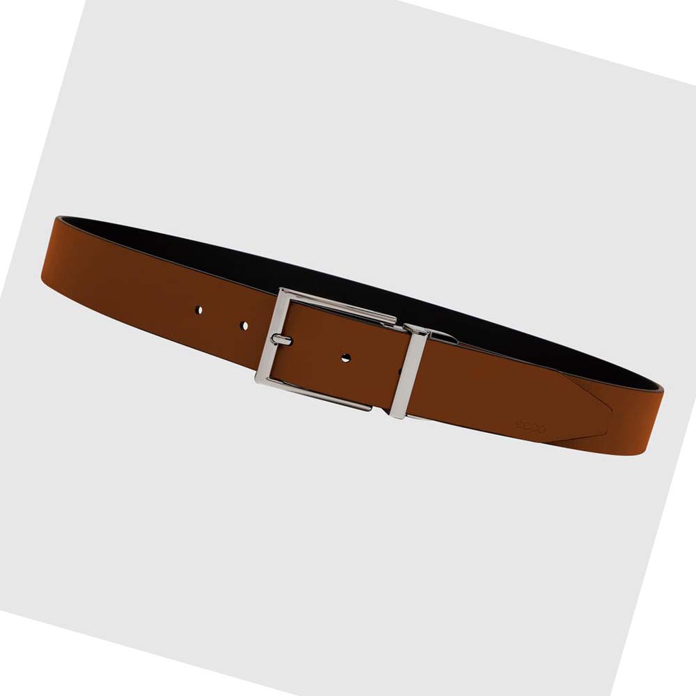 Men\'s Ecco Italian Reverse Belts Brown | USA 813YXF